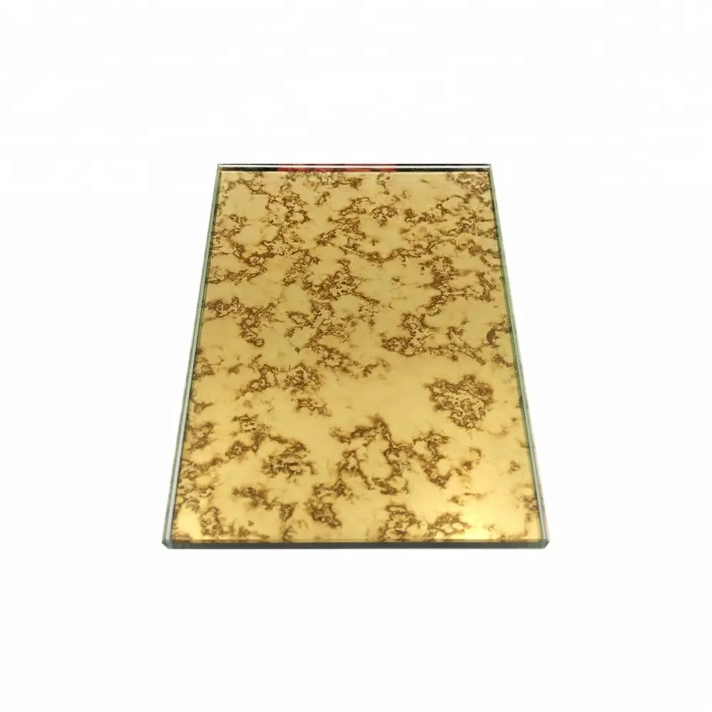 4mm 5mm Gold dekorative antike Bronze Tür Glass piegel Fliesen Glasscheibe