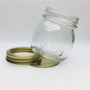 גילוף מייסון צנצנת ייחודי 300ml זכוכית מטבח אחסון בקבוקים וצנצנות כיסוי עובש עגול תמיכת קיימא ושונות