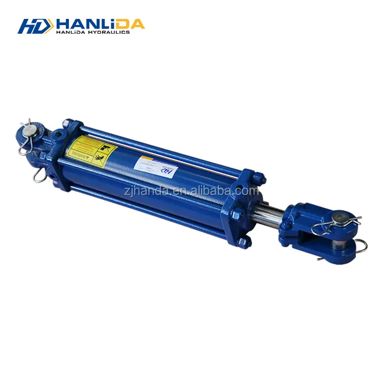 HANLiDA hydraulics-varilla de amarre agrícola, cilindro hidráulico de doble efecto utilizado para camión volquete