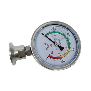 נירוסטה סניטרית ss316l מד לחץ מלא נוזל מד לחץ מילוי עם חיבור פליז מודל מזון כיתה bspt סטנדרטי