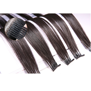 Yeni ürün 14-32 "kalın 1 g/<span class=keywords><strong>s</strong></span> ombre Remy gerçek doğal hint insan saçı postiş düz Nano halka döngü 6D 8D saç uzantıları
