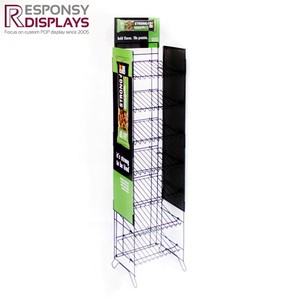 Kunden spezifischer Supermarkt Boden Draht Snack Stand Metall flasche Display Rack
