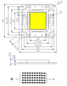50w soğuk beyaz Led 10000k yüksek güç Led sokak lambası için 50watt - Product Image 4