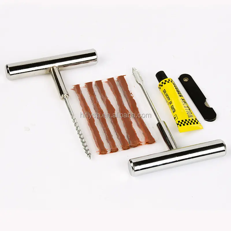 Stainless Steel 9ピース/セットのためTools Car Repair Equipment Tubeless Tire Repair Kit Tyre Puncture Plug Motorcycle Car Bike Auto