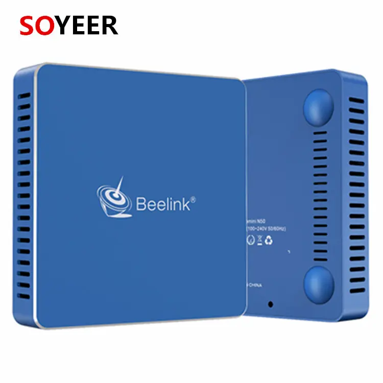 Spyeer mini pc n50 8 + 128gb novo design, riew duplo 4k intel gemini lake n5000 intel caixa de tv para win 10
