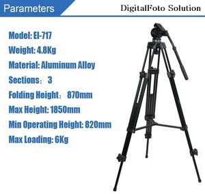 Weifeng Tripod WF-<span class=keywords><strong>717</strong></span> Camcorder Video Tripod Stand 8KG 1800センチメートルFluidヘッドAluminum