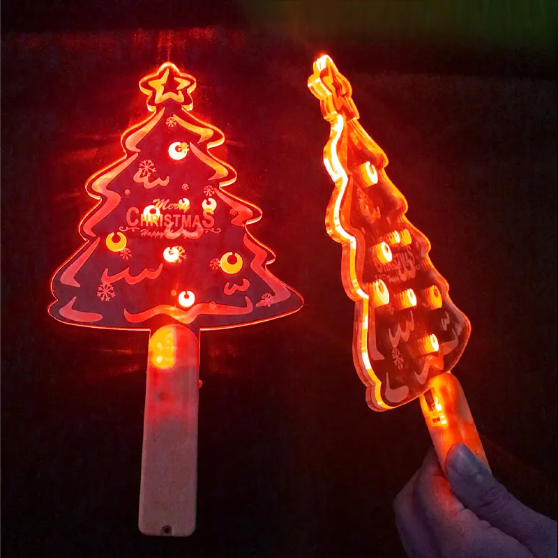 low price Custom Concert party clear acrylic material led brand light stick Christmas