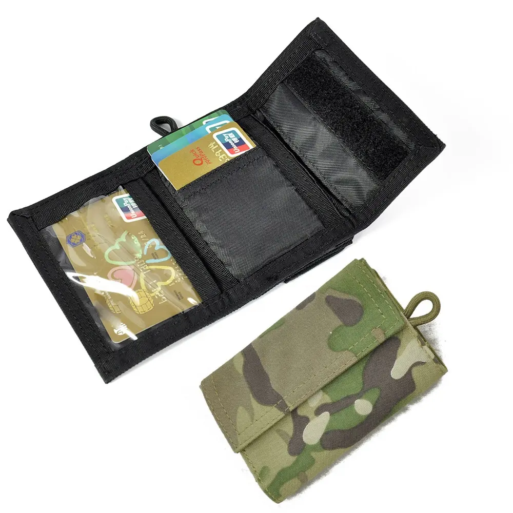 Tactical mens Tri-Fold Nylon wallet purse for ID card and Credit Card Organizer