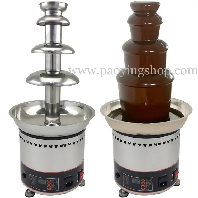 Tugas Berat Stainless Steel 110 V 220 V Listrik 22.83 "4 Tier Pesta Choco Chocolate Fondue Fountain Mesin