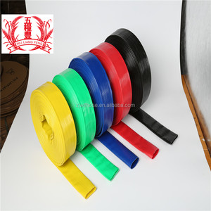 ท่อพีวีซีสำหรับงานหนักขนาดเส้นผ่าศูนย์กลางขนาดใหญ่10บาร์สีเหลือง2นิ้วท่อส่งน้ำแบนท่อผ้าใบ - Product Image 4