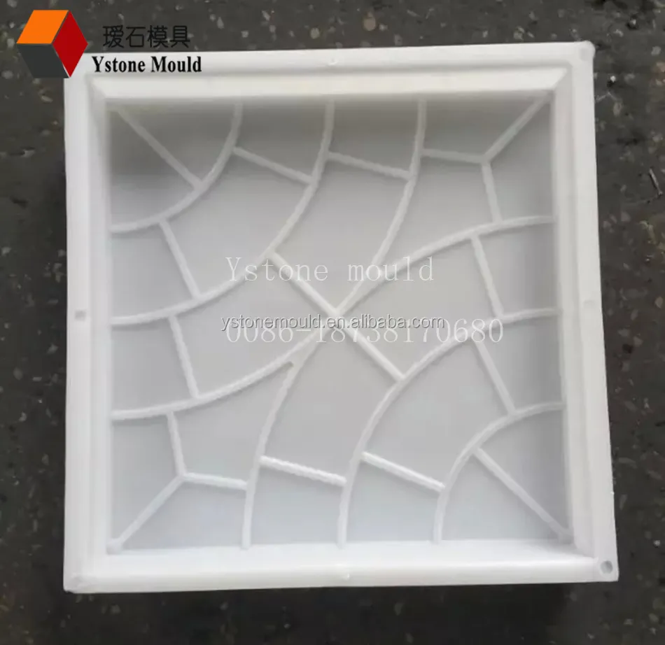 Plastique caoutchouc béton interlock pavé tuile moule ghana