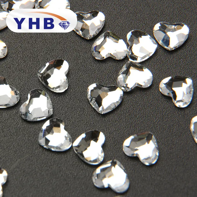 2019 New arrival from yhb rhinestone Fancy Heart Shape Stone for clothes decoration