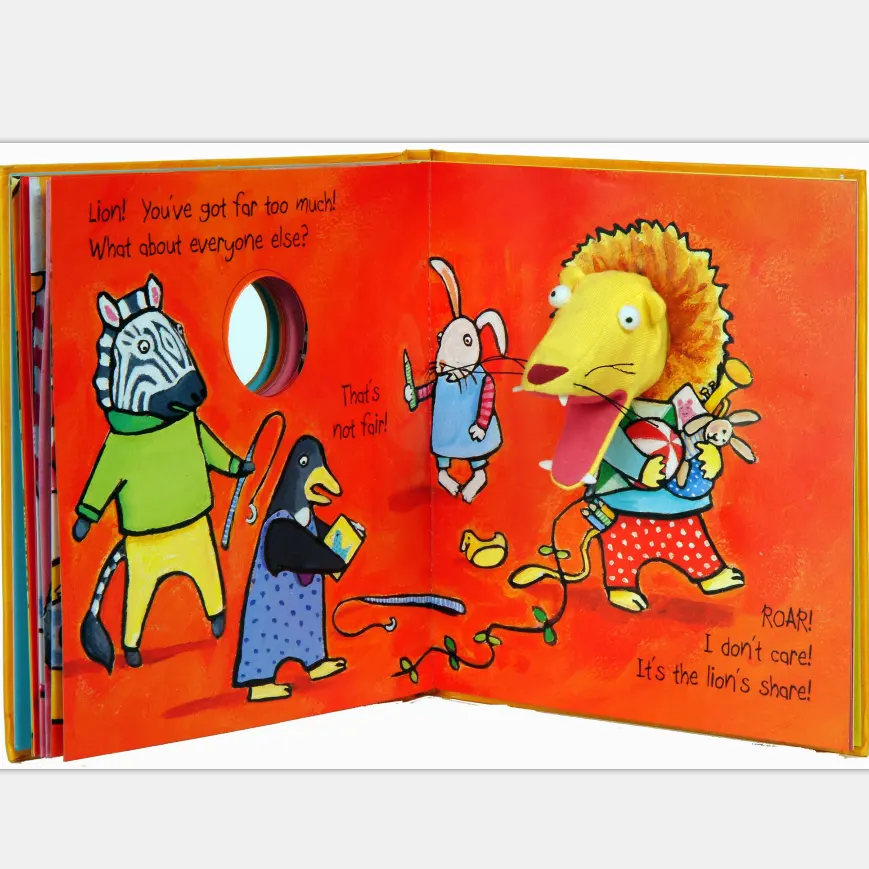 Khuyến mại màu cuốn sách thiết kế mới ngón tay nhỏ con rối sách cho bé và trẻ mới biết đi