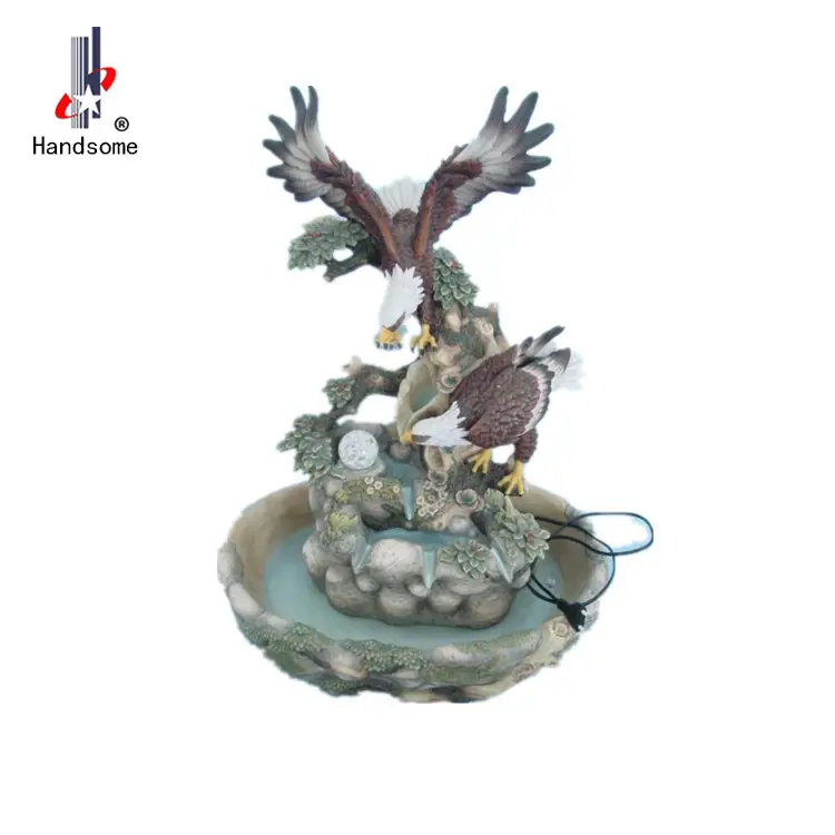 Statue de décoration en forme d'aigle, 1 pièce, fontaine d'eau intérieure, vente en gros