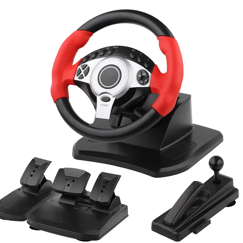 OEM 3in1 900 gradi angolo di sterzo gioco racing wheel controller di gioco con un pedale gamepad per dirt-giochi