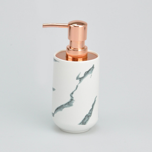 <strong>Nice</strong> Ceramic Round Shaped Lotion Dispenser Bottle with Pump