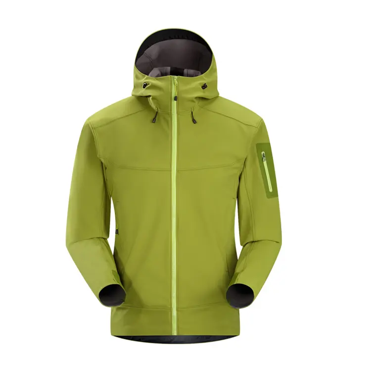 Chaqueta softshell para hombre, 94% poliéster, 6% spandex, para invierno, transpirable, resistente al viento, impermeable, 10000mm