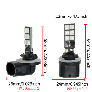 Yüksek güç H1 H3 renk değişimi RGB 12SMD 5050 Led ampul DRL sis ışık 880 881 - Product Image 5