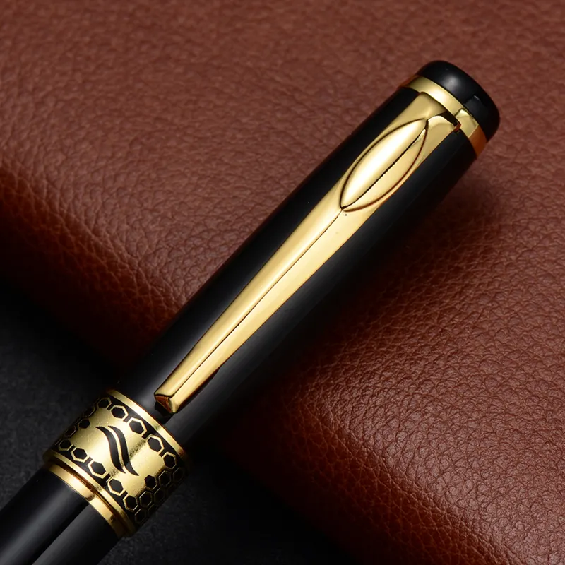 Stylo à bille stylo à bille en métal de luxe pour affaires en métal led lumière stylo vip avec boîte en métal stylo plume