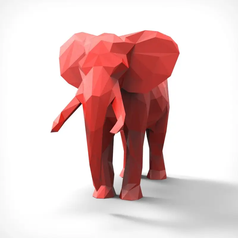 Personalizzato Elefante Poligonale 3D modello