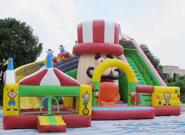 ПВХ брезент цирковая надувная игровая площадка веселый город для детей