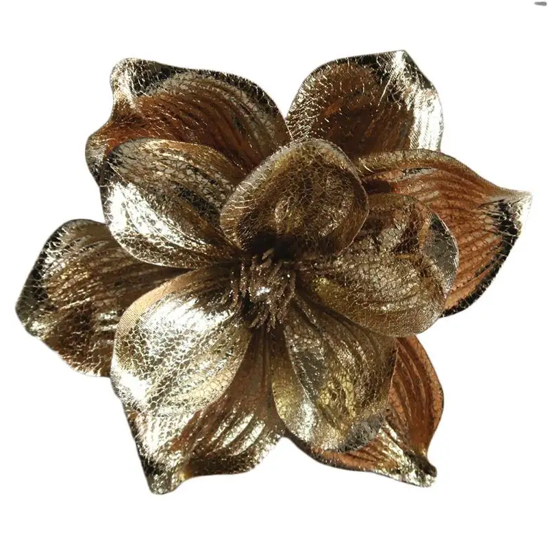 Flor de ouro metálica para magnólia, flor de haste única com preço barato