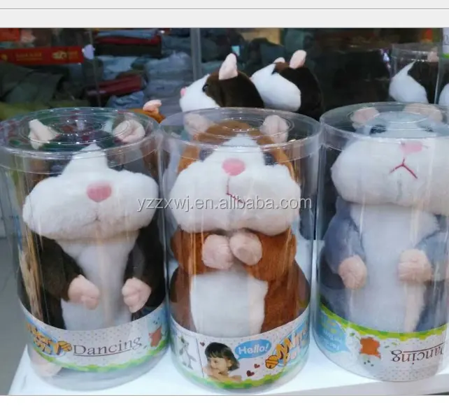 Échantillon gratuit MOQ10pcs jouets de hamster parlant en peluche pour enfants chatimal le hamster parlant jouet animal en peluche hamster Offre Spéciale en peluche