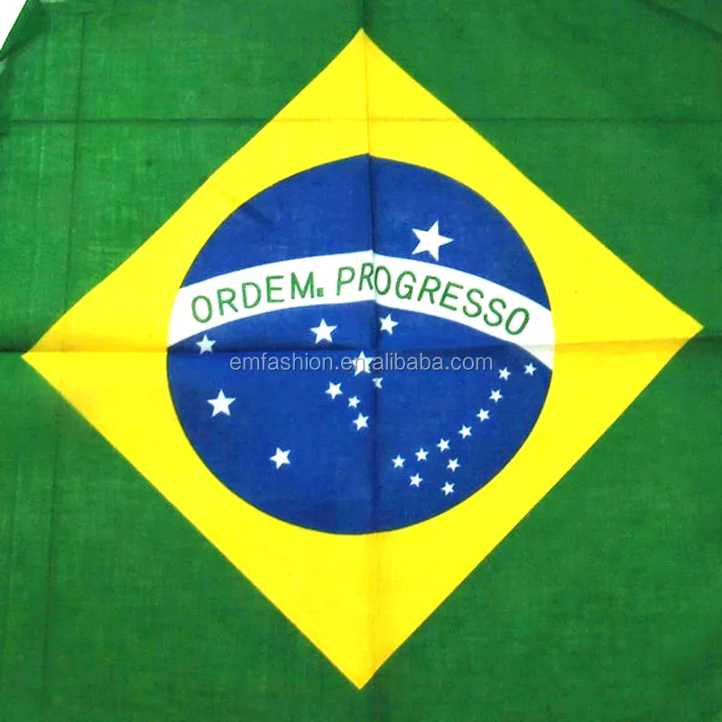 100% cotone Spagna Genmary Portogallo Nazionale del REGNO UNITO USA Brasile Bandiera Nazionale Della Stampa Della Fascia Bandana