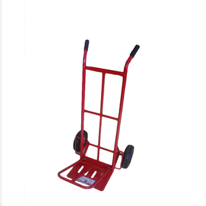 รถเข็นรถบรรทุกมือจับสีแดงสองล้อทำจากสแตนเลสสำหรับงานหนัก - Product Image 4