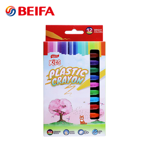Beifa BRCY00007カラーデュアルチップOEM学生、子供DIY描画ワックスクレヨンセットカラーボックス付きプラスチッククレヨン
