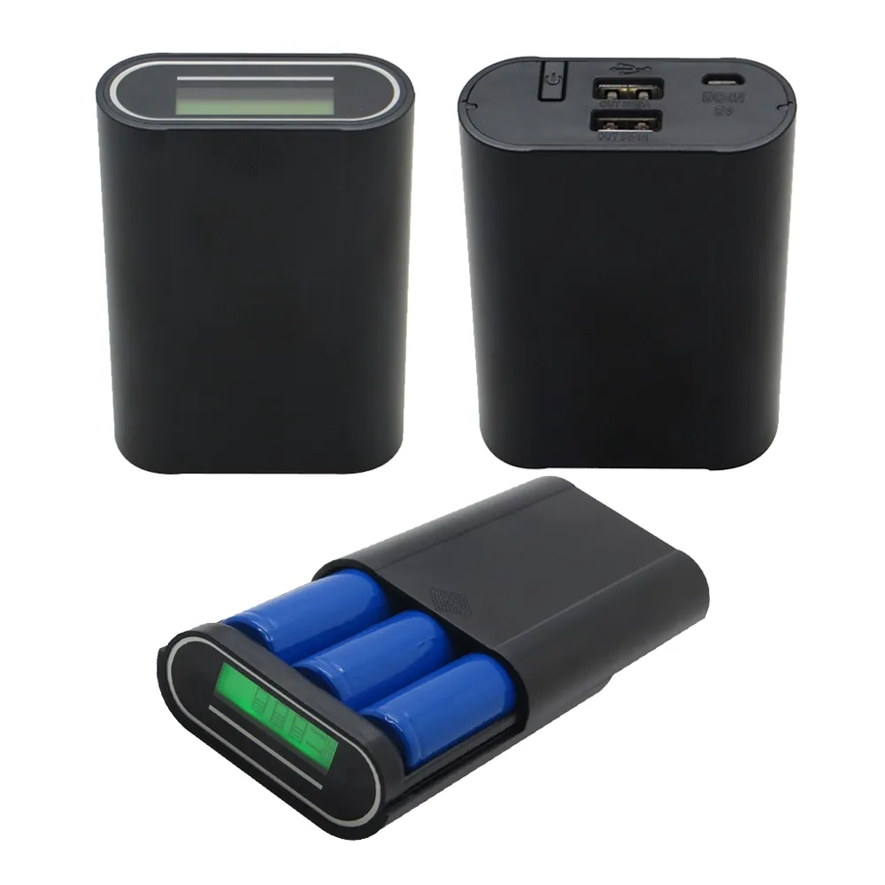 स्मार्ट पावर चार्जर 18650 ली आयन बैटरी 5 V 2A Powerbank मामले पोर्टेबल DIY पावर बैंक बॉक्स के लिए चार्जर 18650 बैटरी