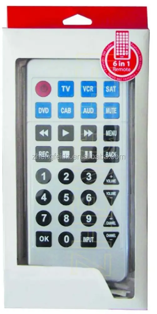 TV/VCR/DVD/COMBO/SATELLITE/SAT/CABLE/AV/AUDIO REMOTE用ジャンボリモコンユニ