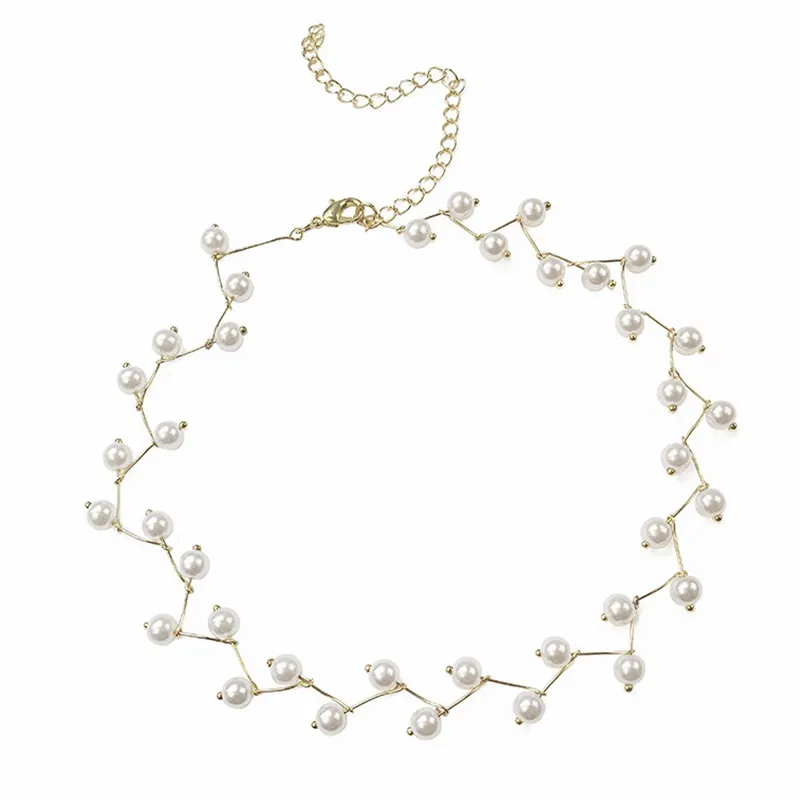 Collana di perle d'imitazione delicata dei gioielli della collana del Choker delle donne all'ingrosso di modo