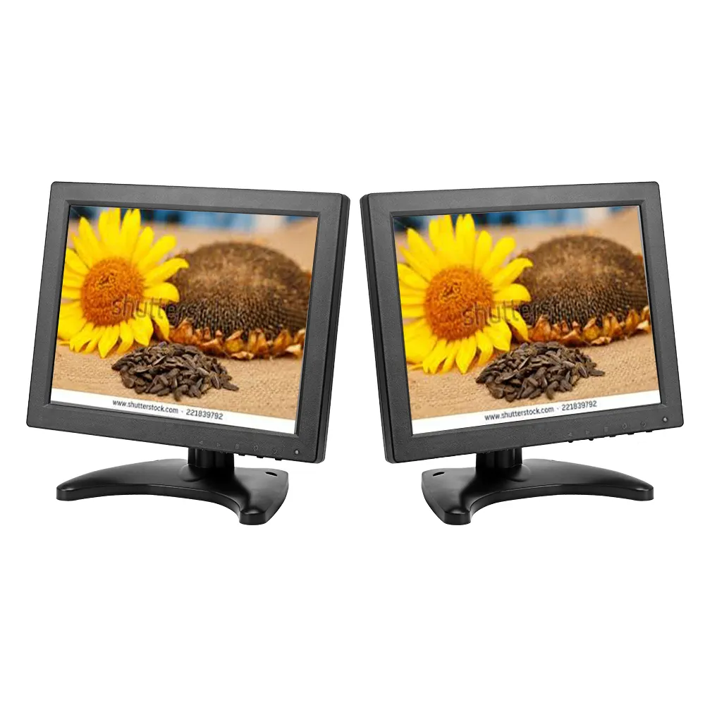 Monitor lcd, tamanho pequeno 10 polegadas desktop 12v dc tft 10 "60-75hz led/lcd vga/bnc/av/hd