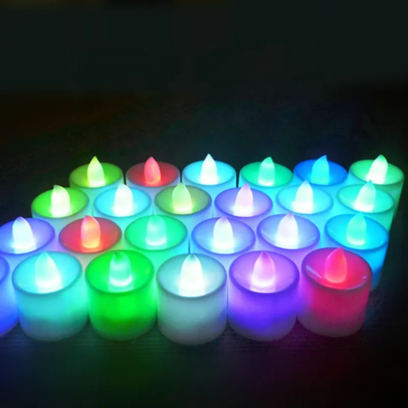 Vela De Aniversário Sem Chama Flicker Tealight Mini Led ao ar livre