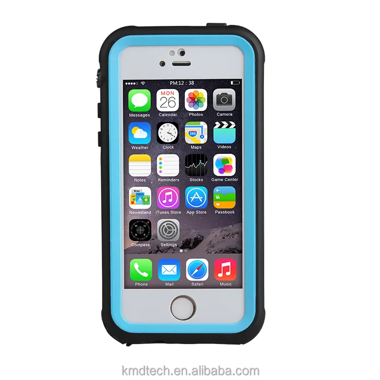 Anti-şok PC TPU Temiz Renk Kapak Su Geçirmez Yüzme Vaka iPhone için SE 5 S