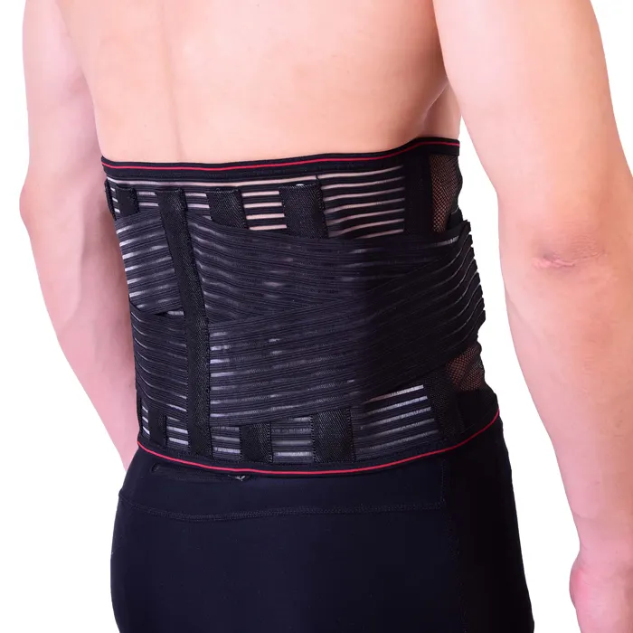 Supporto lombare a doppia trazione in Neoprene supporto per cintura posteriore regolabile dolore supporto per vita antiscivolo traspirante