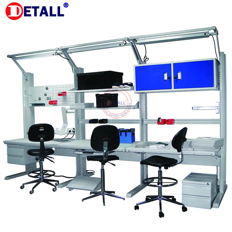 Dedall-mesa de trabajo de reparación móvil, esd, doble cara, eléctrico, banco de laboratorio