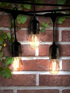 48FT with 15 or 24 Pcs Edison Vintage Blubs Factory Wholesale Hight Quality Wedding Festoon Flicker String <strong>Lights</strong> - Product Image 5