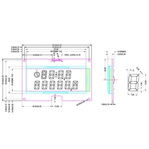 Benutzer definiertes Smart Digital Watch Modul HT1621 Controller Board Segment VA LCD-Anzeige