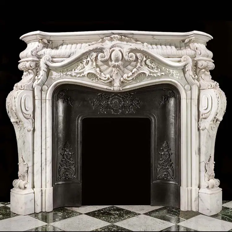 Interior decoración de chimenea de mármol para la decoración