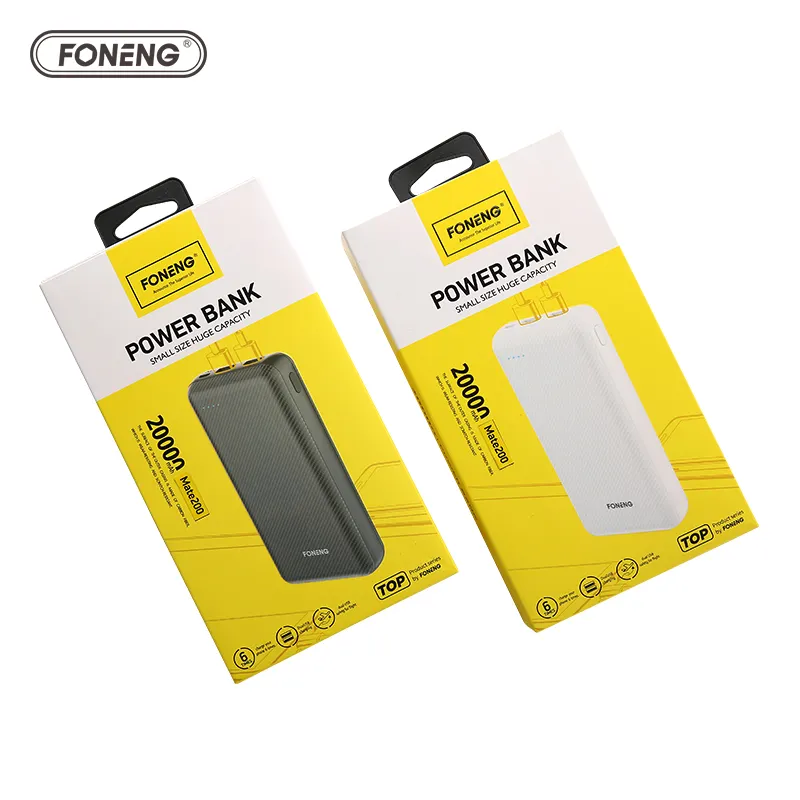 FONENG 2019 nuevos productos PowerBank portátil logotipo personalizado banco de energía 20000mah