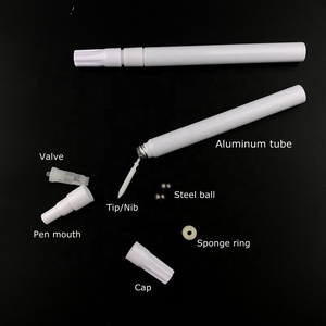 ปากกามาร์คเกอร์หลอดอลูมิเนียมเปล่าสีสันสดใสไม่มีอุปกรณ์เสริมหมึก0.7ความกว้างของการเขียนเส้นเครื่องหมายสีว่างเปล่า
