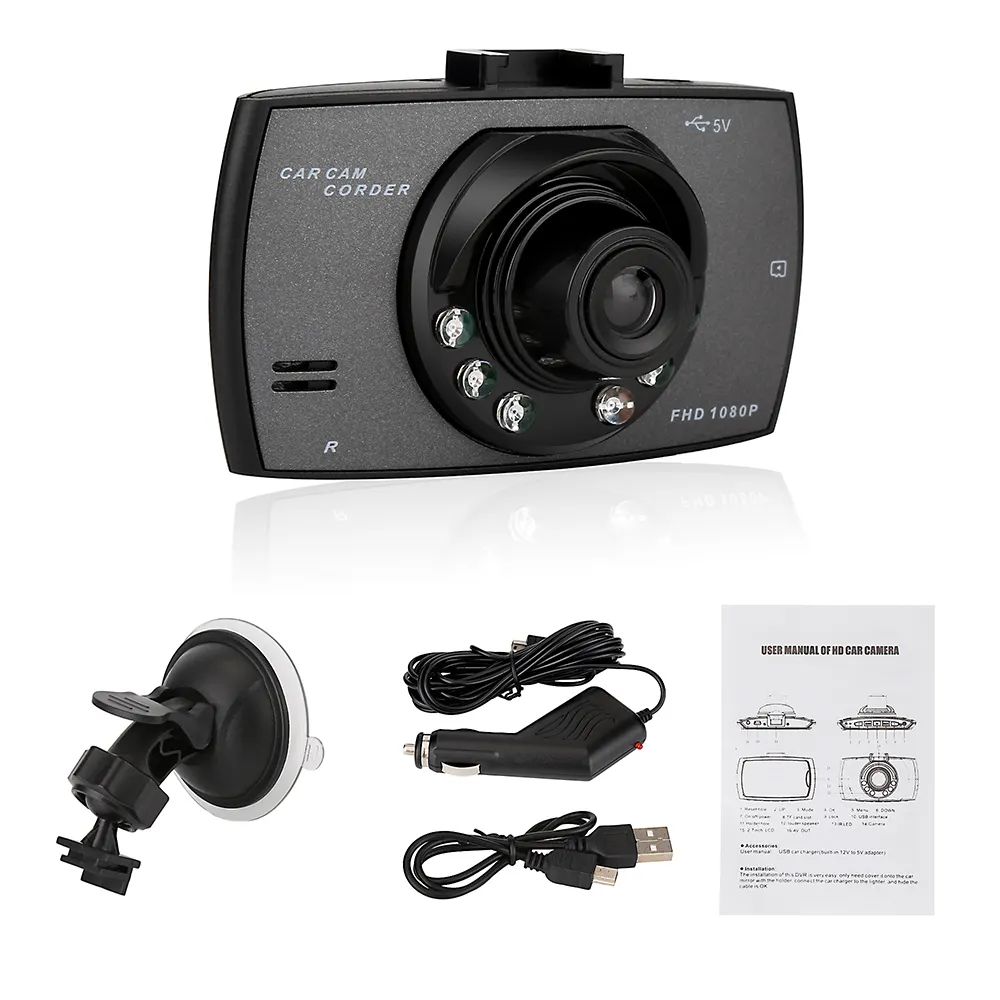 DVR G30 para coche, HD, 1080P, full hd, 1080p, caja negra para vehículo, dvr, con cámara de vídeo de visión nocturna