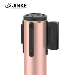 Bán buôn màu hồng thép không gỉ có thể thu vào hàng đợi hàng rào stanchions kiểm soát đám đông giao thông rào cản - Product Image 2