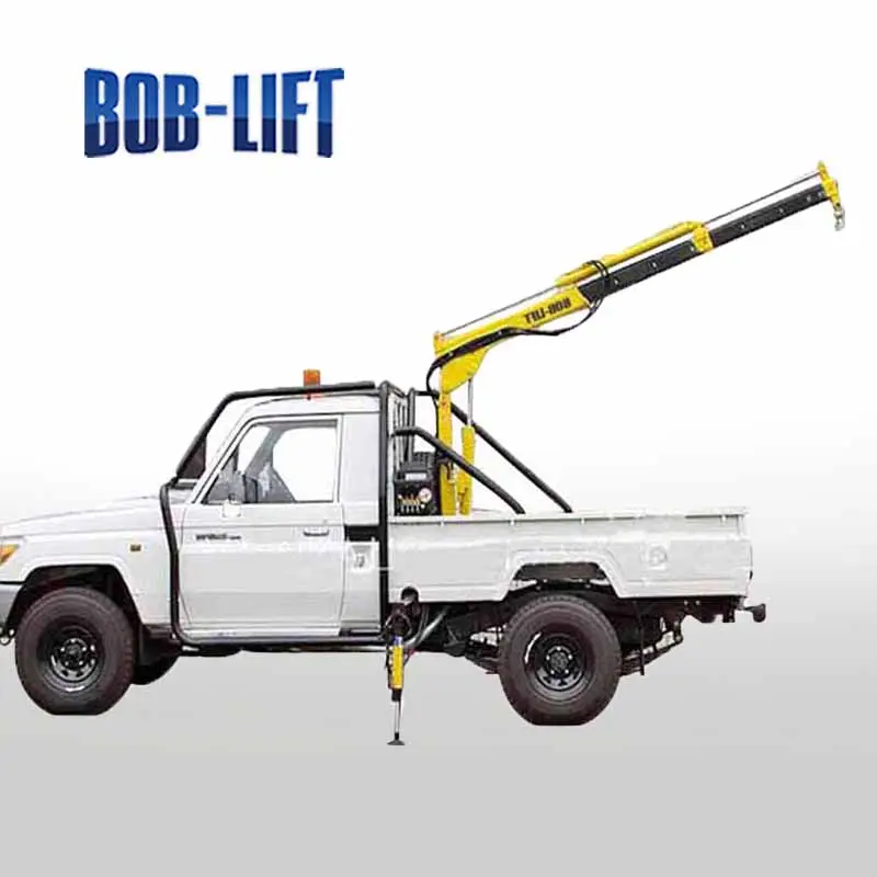 0,8 Tonnen 800kg 1 Tonne 12V Mini Mobile Pick-up Hydraulischer Klein kran für Elektro-Pickup-Kran mit Kabel winde
