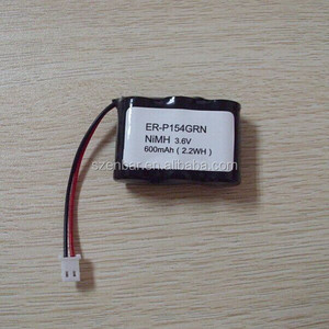 Sıcak satış <span class=keywords><strong>3</strong></span>.6v 600mAh <span class=keywords><strong>nimh</strong></span> pil için telsiz telefon yedek ER-P154 pil