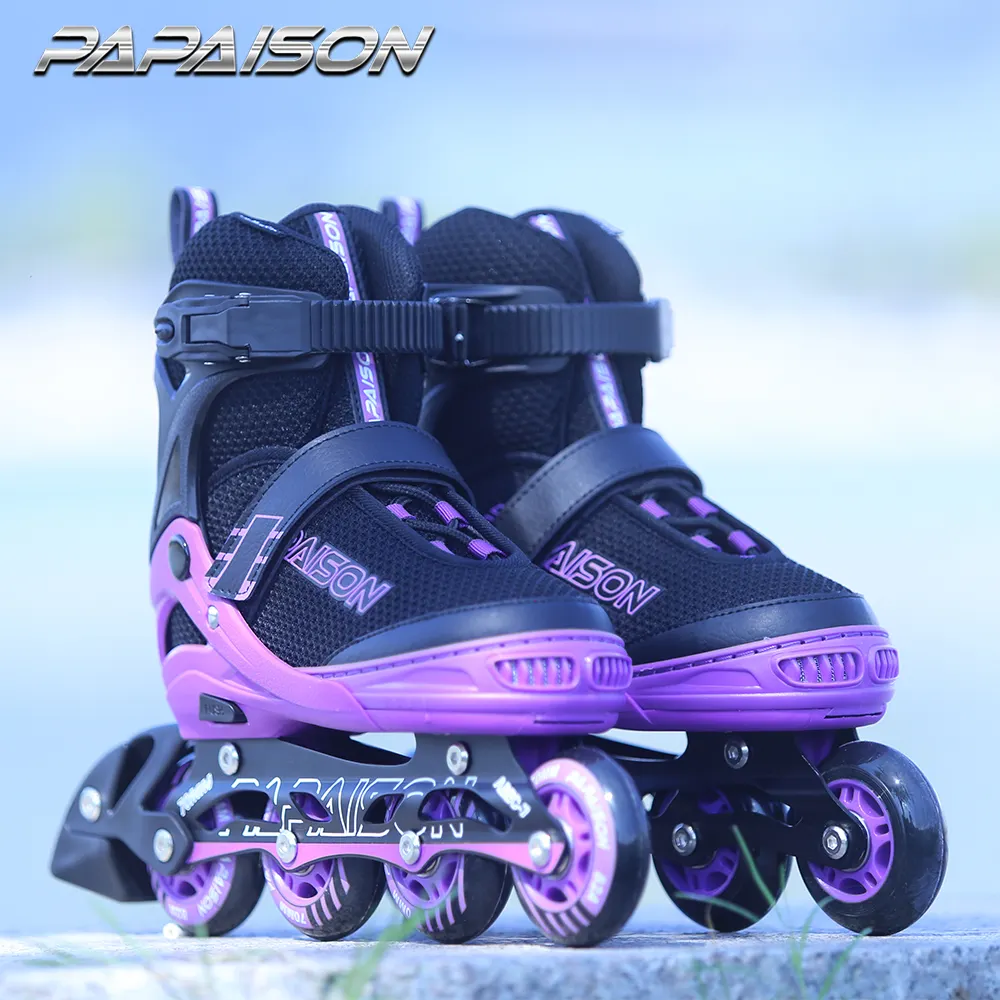 2018新デザインファッション女性Rollerインラインスケート4 PUホイールスケート靴