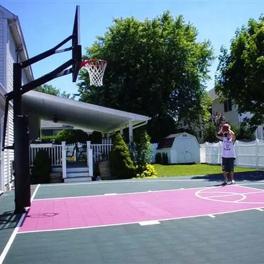 Interlocking drainage tiles multi-purpose sports flooring used basketball courts for sale
