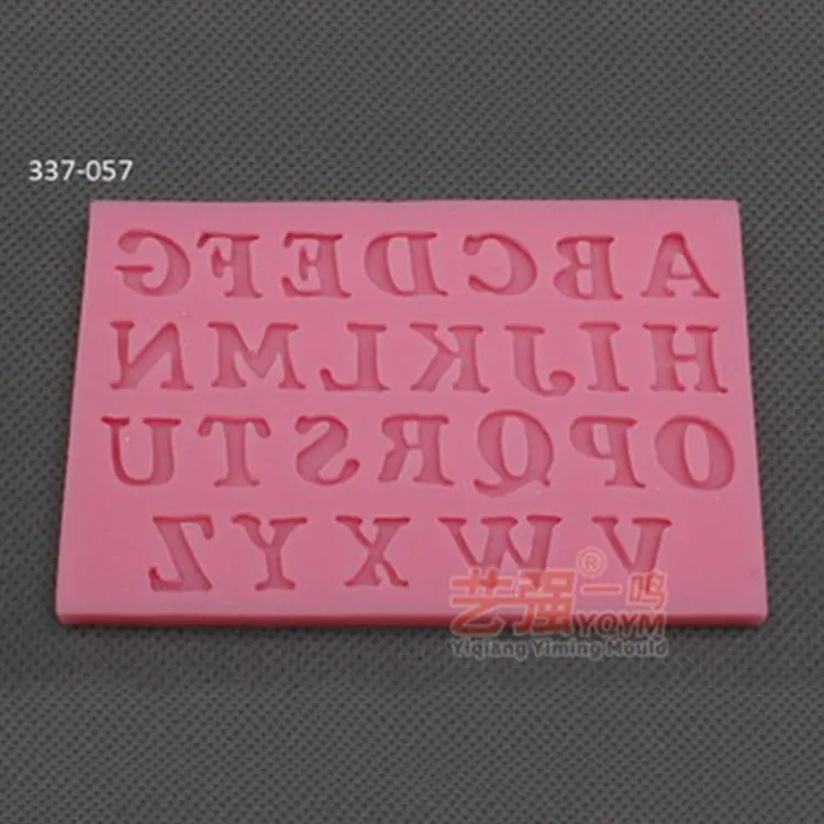 Molde de silicone para bolo, utensílios de silicone para decorar bolos, letra em inglês, forma de silicone